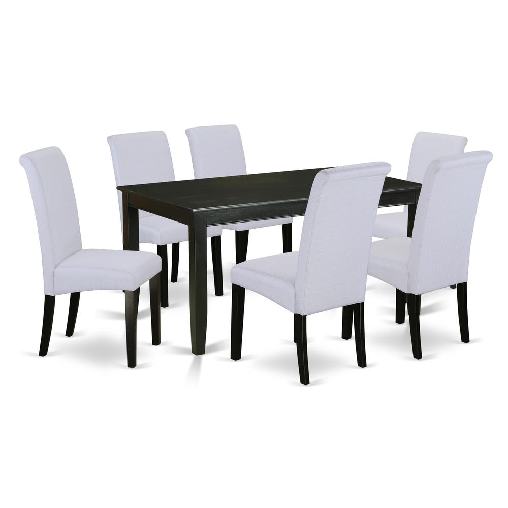 Dining Room Set Black DUBA7-BLK-05 By East West Furniture | Dining Sets | Modishstore - 2
