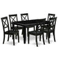 Dining Room Set Black DUBO7-BLK-W By East West Furniture | Dining Sets | Modishstore - 2