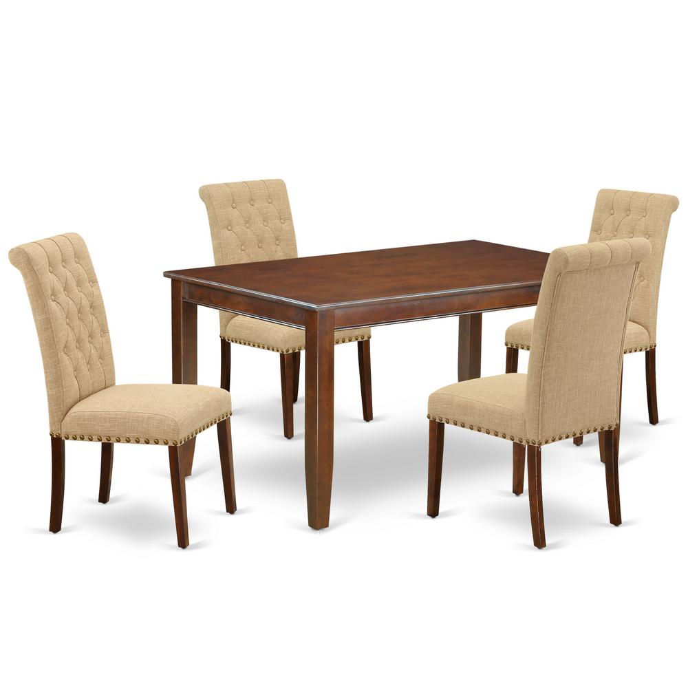 Dining Room Set Mahogany DUBR5-MAH-04 By East West Furniture | Dining Sets | Modishstore - 2