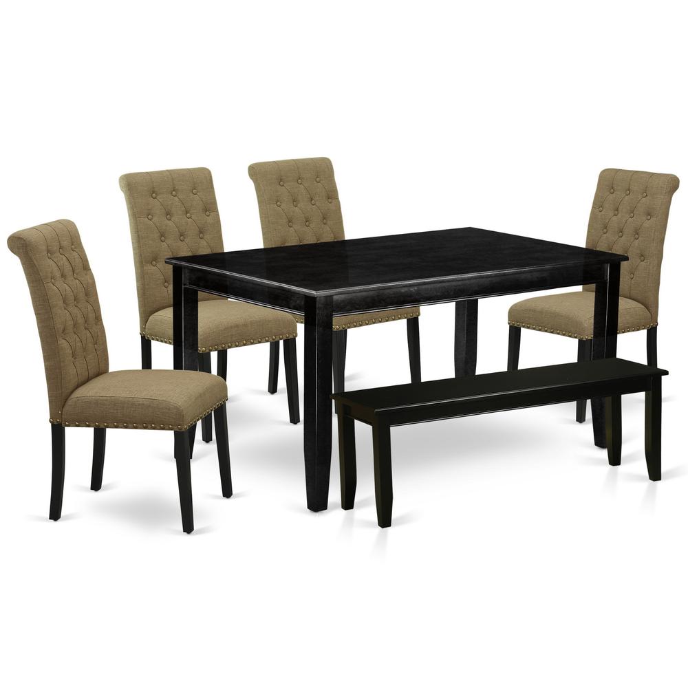 Dining Room Set Black DUBR6-BLK-17 By East West Furniture | Dining Sets | Modishstore - 2
