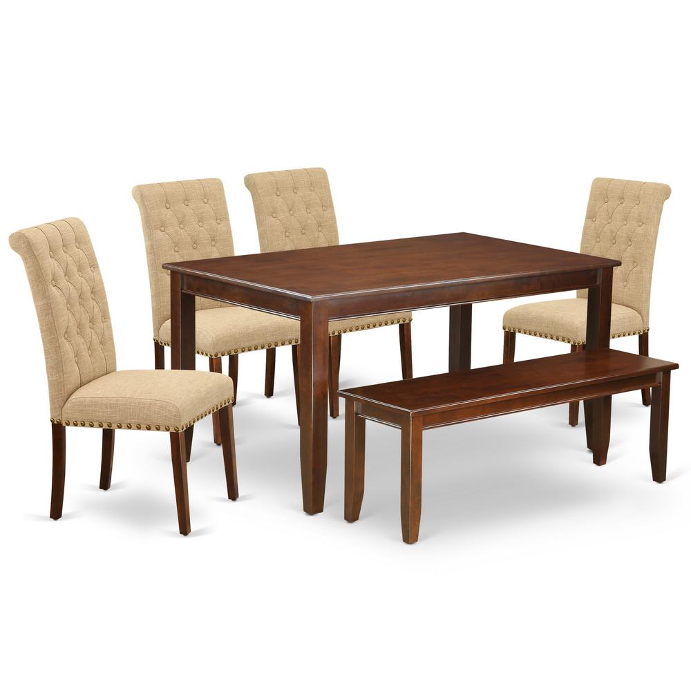 Dining Room Set Mahogany DUBR6-MAH-04 By East West Furniture | Dining Sets | Modishstore - 2