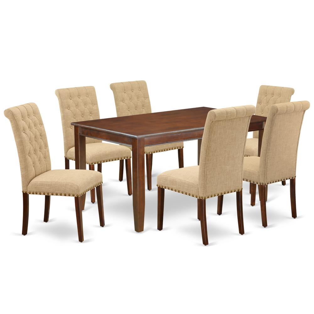 Dining Room Set Mahogany DUBR7-MAH-04 By East West Furniture | Dining Sets | Modishstore - 2