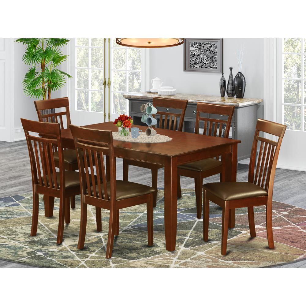 7 Pc Formal Dining Room Set-Dining Table And 6 Dining Chairs By East West Furniture | Dining Sets | Modishstore