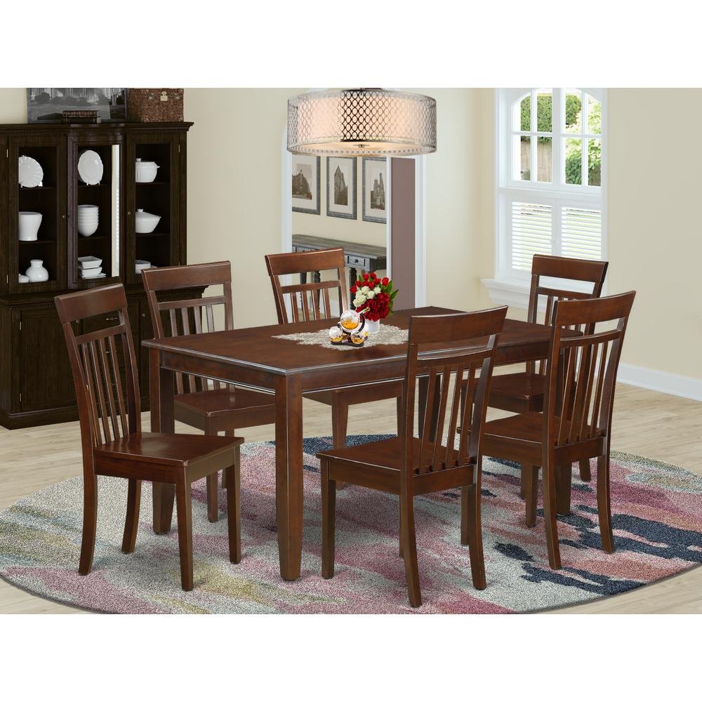 7 Pc Dining Room Set For 6- Dinette Table And 6 Dinette Chair By East West Furniture | Dining Sets | Modishstore