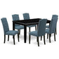 Dining Room Set Black DUCE7-BLK-21 By East West Furniture | Dining Sets | Modishstore - 2