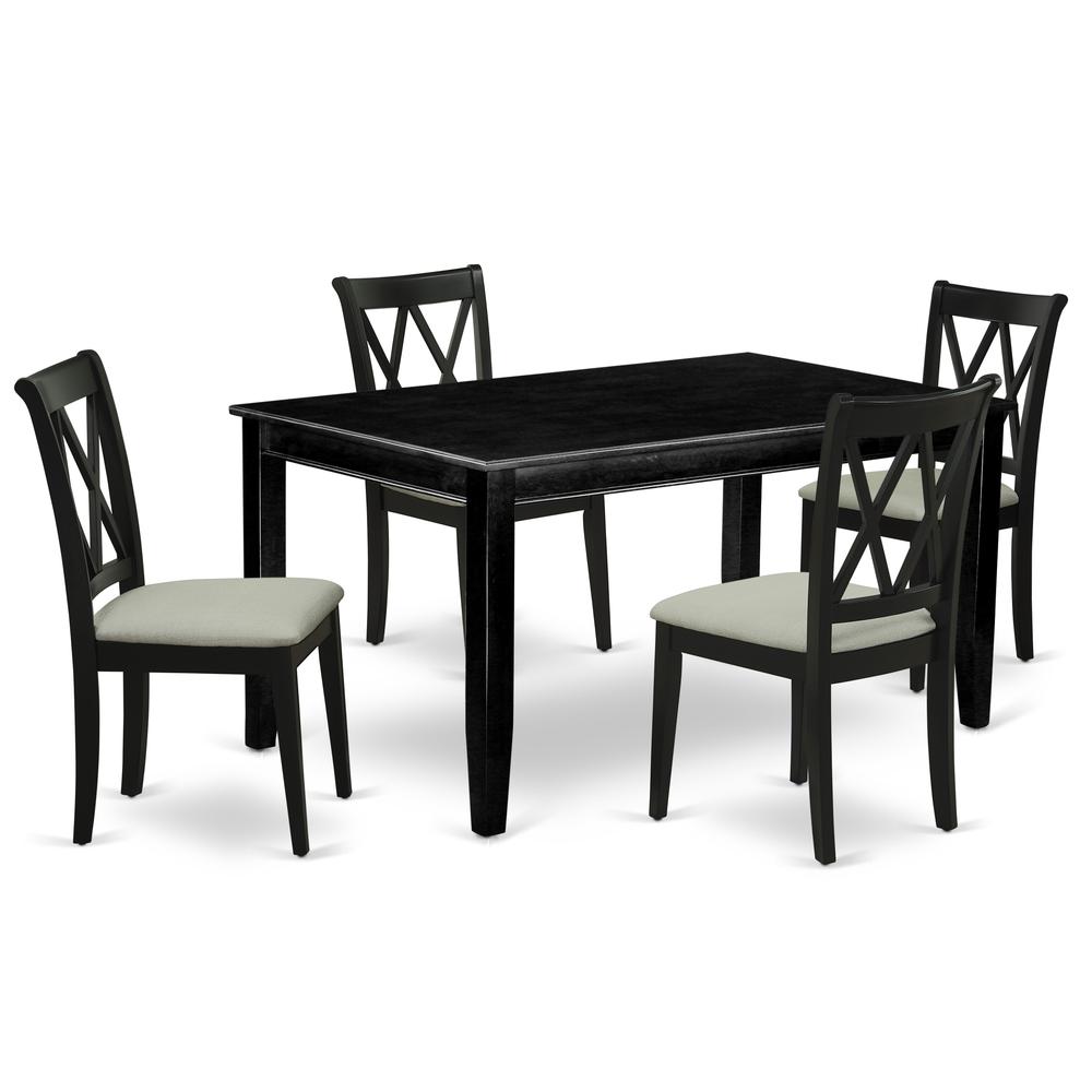 Dining Room Set Black DUCL5-BLK-C By East West Furniture | Dining Sets | Modishstore - 2