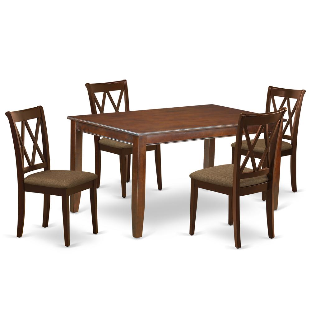 Dining Room Set Mahogany DUCL5-MAH-C By East West Furniture | Dining Sets | Modishstore - 2