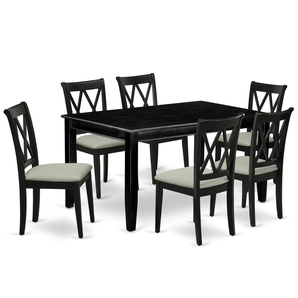 Dining Room Set Black DUCL7-BLK-C By East West Furniture | Dining Sets | Modishstore - 2