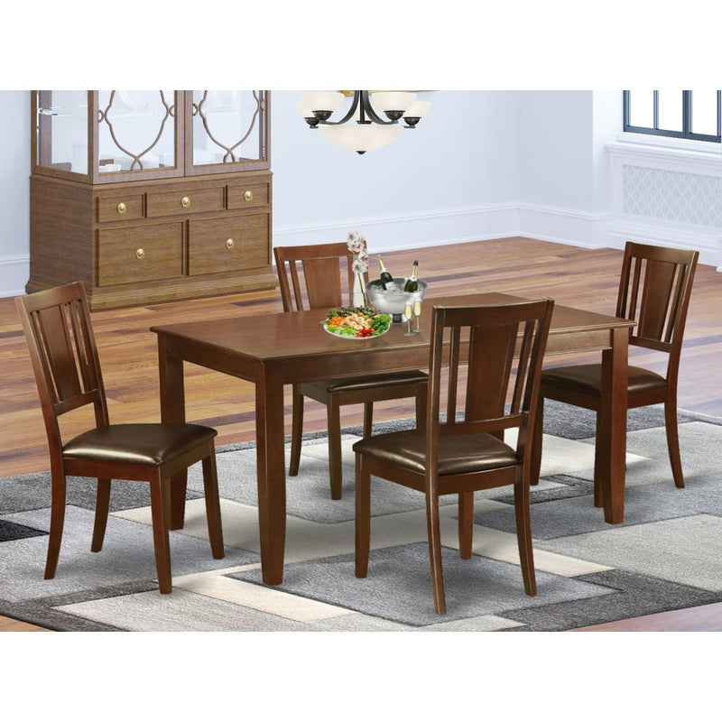 5 Pc Formal Dining Room Set-Table And 4 Chairs For Dining Room By East West Furniture | Dining Sets | Modishstore