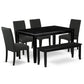 Dining Room Set Black DUDR6-BLK-24 By East West Furniture | Dining Sets | Modishstore - 2