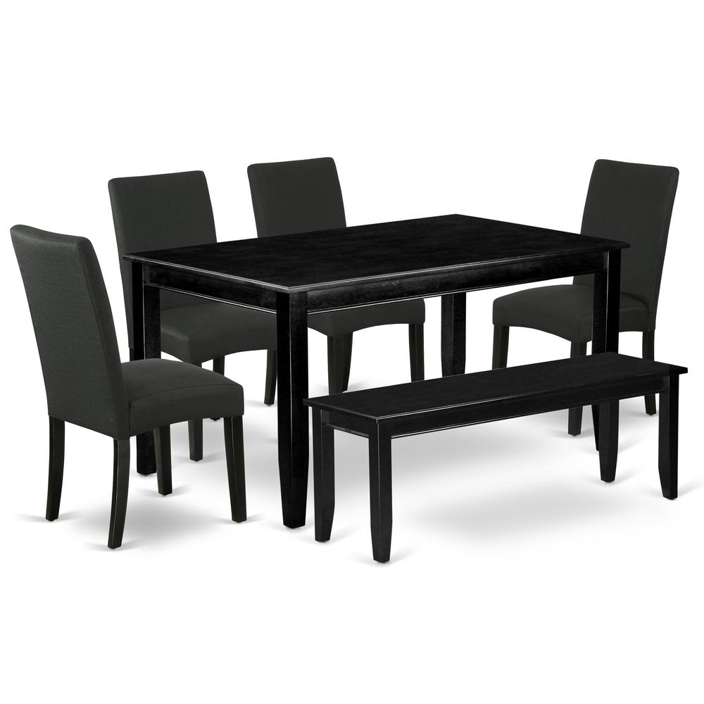 Dining Room Set Black DUDR6-BLK-24 By East West Furniture | Dining Sets | Modishstore - 2