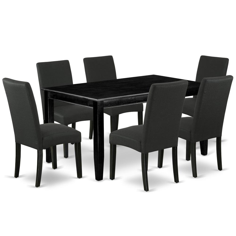 Dining Room Set Black DUDR7-BLK-24 By East West Furniture | Dining Sets | Modishstore - 2