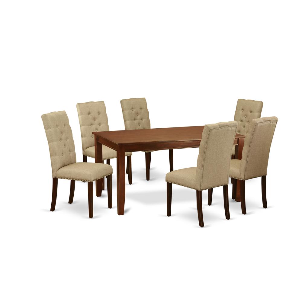 Dining Room Set Mahogany DUEL7-MAH-16 By East West Furniture | Dining Sets | Modishstore - 2