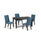 Dining Room Set Black DUFL5-BLK-21 By East West Furniture | Dining Sets | Modishstore - 2