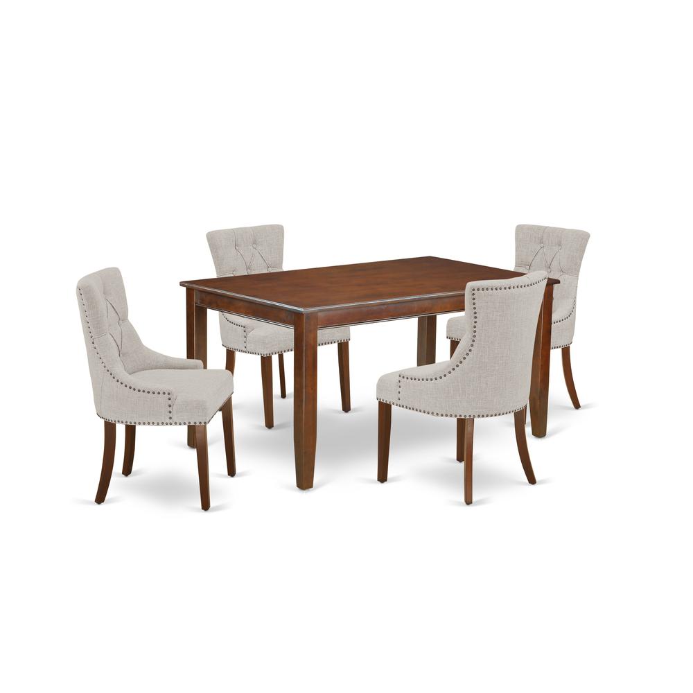 Dining Room Set Mahogany DUFR5-MAH-05 By East West Furniture | Dining Sets | Modishstore - 2