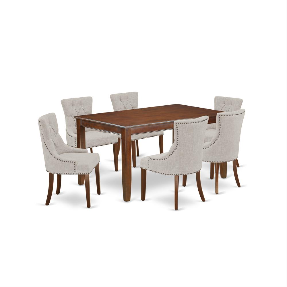Dining Room Set Mahogany DUFR7-MAH-05 By East West Furniture | Dining Sets | Modishstore - 2