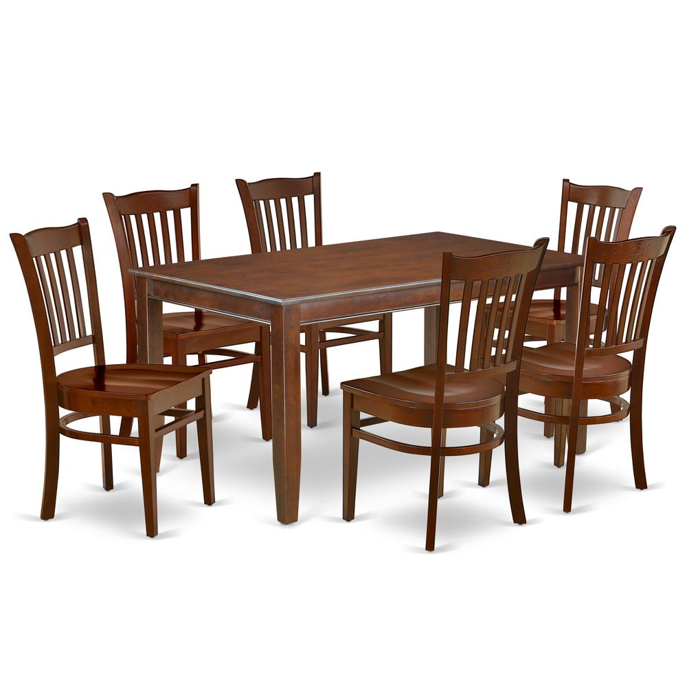Dining Room Set Mahogany DUGR7-MAH-W By East West Furniture | Dining Sets | Modishstore - 2