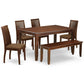 Dining Room Set Mahogany DUIP6-MAH-C By East West Furniture | Dining Sets | Modishstore - 2