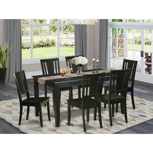 7 Pc Dining Room Set For 6 -Dining Table And 6 Chairs For Dining Chairs By East West Furniture | Dining Sets | Modishstore