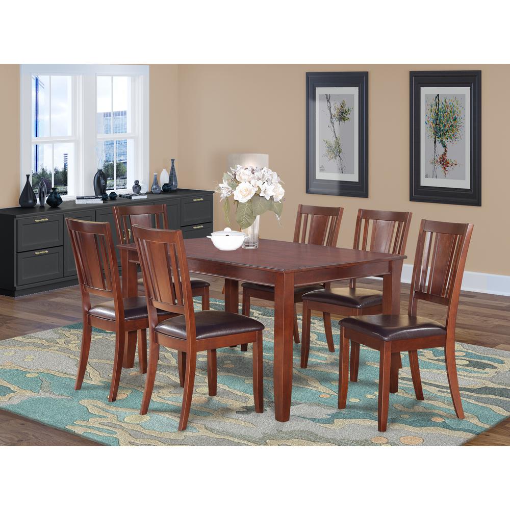 7 Pc Dining Room Set-Dinette Table And 6 Kitchen Dining Chairs By East West Furniture | Dining Sets | Modishstore