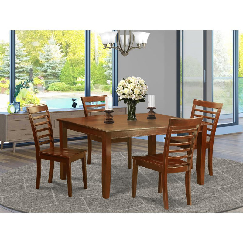5 Pc Dining Set-Dining Table With 4 Kitchen Chairs By East West Furniture | Dining Sets | Modishstore
