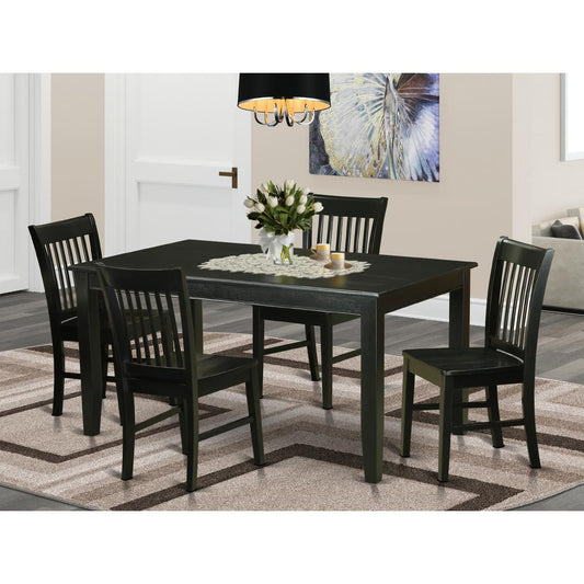 5 Pc Dinette Set-Dinette Table And 4 Dining Chairs By East West Furniture | Dining Sets | Modishstore