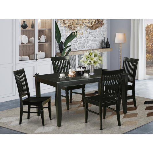 5 Pc Dinette Table Set For 4-Kitchen Table And 4 Dining Chairs By East West Furniture | Dining Sets | Modishstore