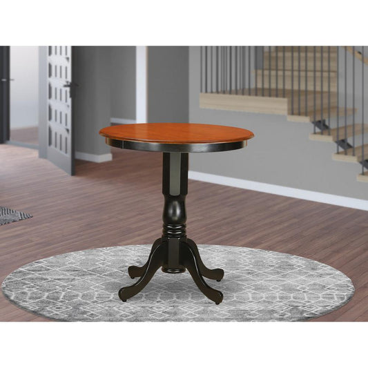 Eden Round Counter Height Table Finished In Black And Cherry By East West Furniture | Bar Tables | Modishstore