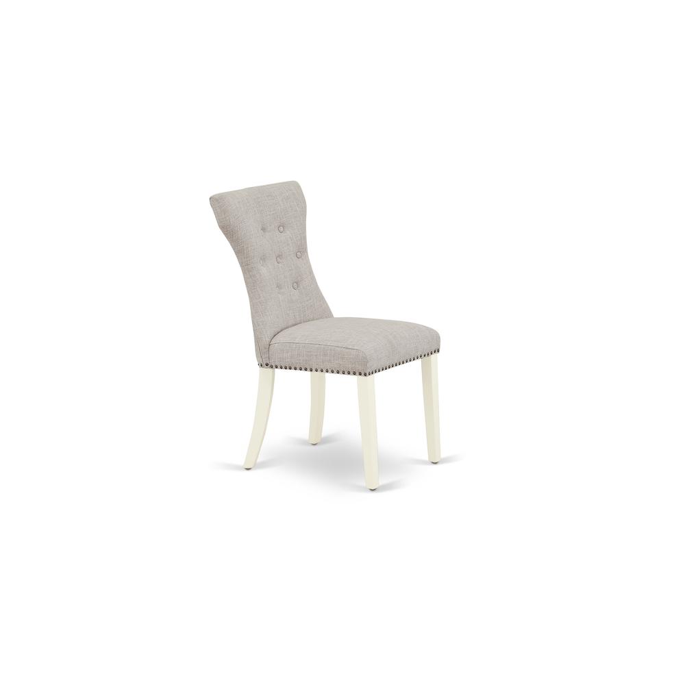 Dining Chair Linen White GAP2T35 By East West Furniture | Dining Chairs | Modishstore - 4