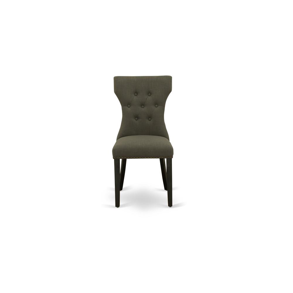 Dining Chair Wirebrushed Black GAP6T50 By East West Furniture | Dining Chairs | Modishstore - 3