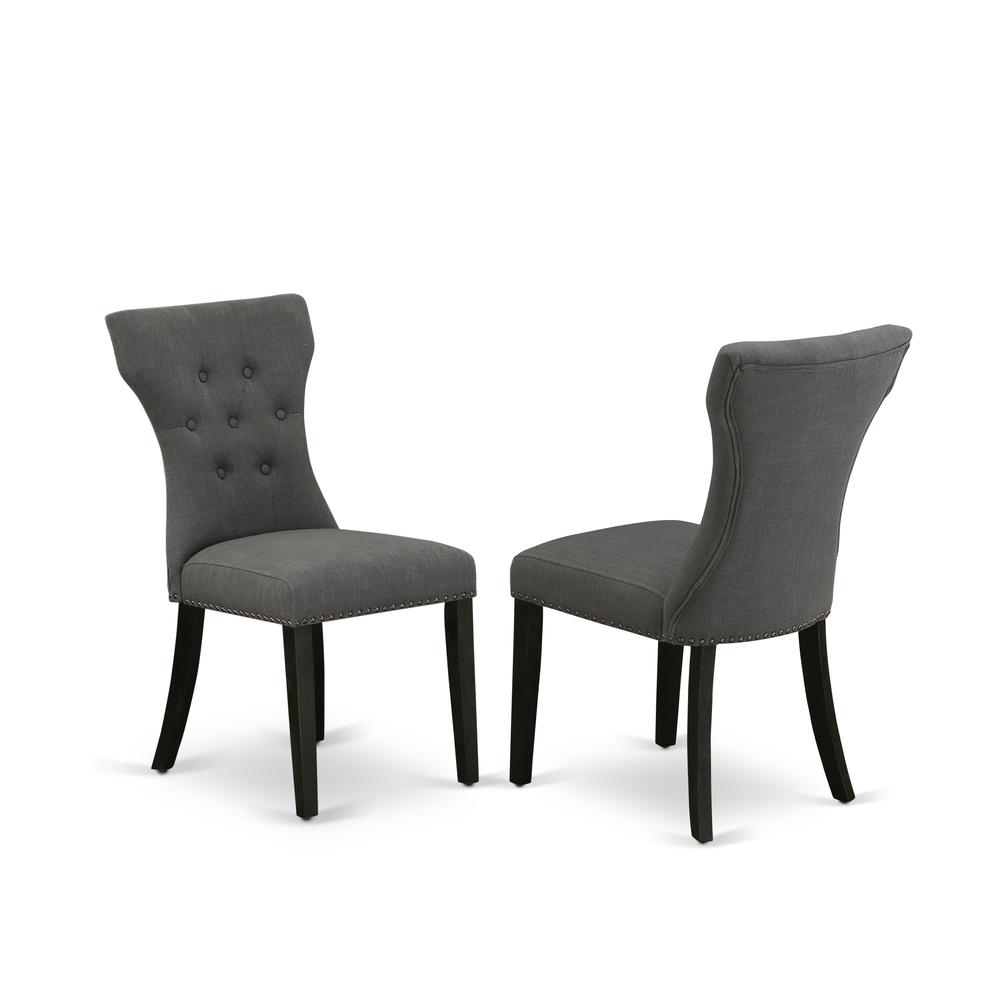 Dining Chair Wirebrushed Black GAP6T50 By East West Furniture | Dining Chairs | Modishstore - 2