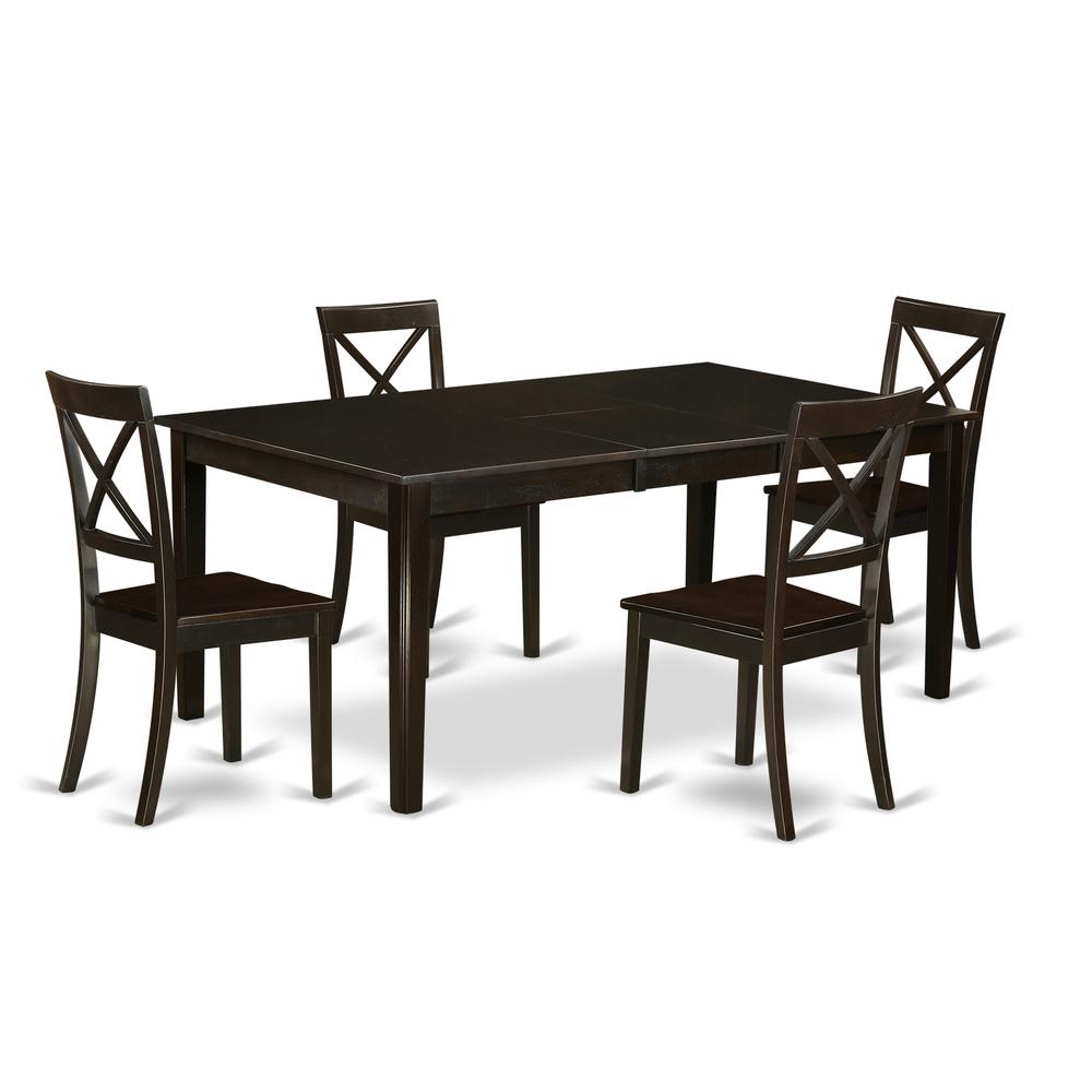 Dining Room Set Cappuccino HEBO5-CAP-W By East West Furniture | Dining Sets | Modishstore - 2