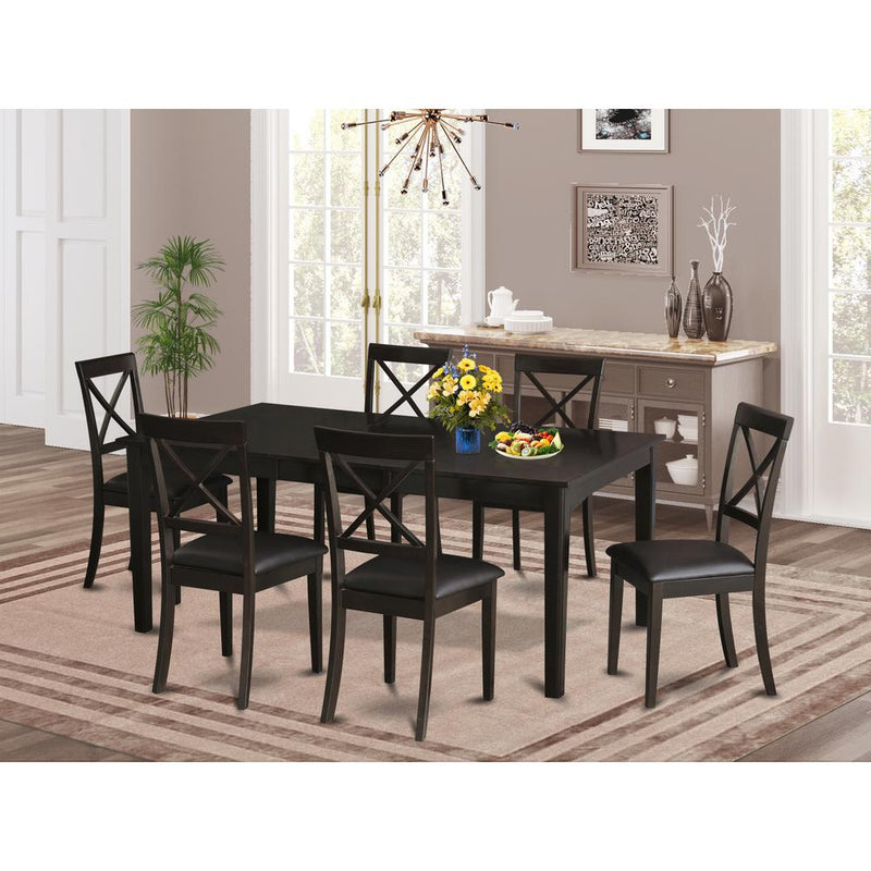 7 Pc Dining Room Set-Dinette Table With Leaf And 6 Dinette Chairs. By East West Furniture | Dining Sets | Modishstore