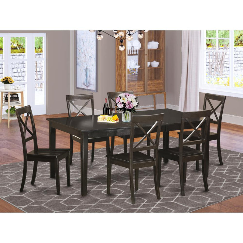 7 Pc Dining Room Set For 6-Dining Table With Leaf And 6 Dinette Chairs. By East West Furniture | Dining Sets | Modishstore