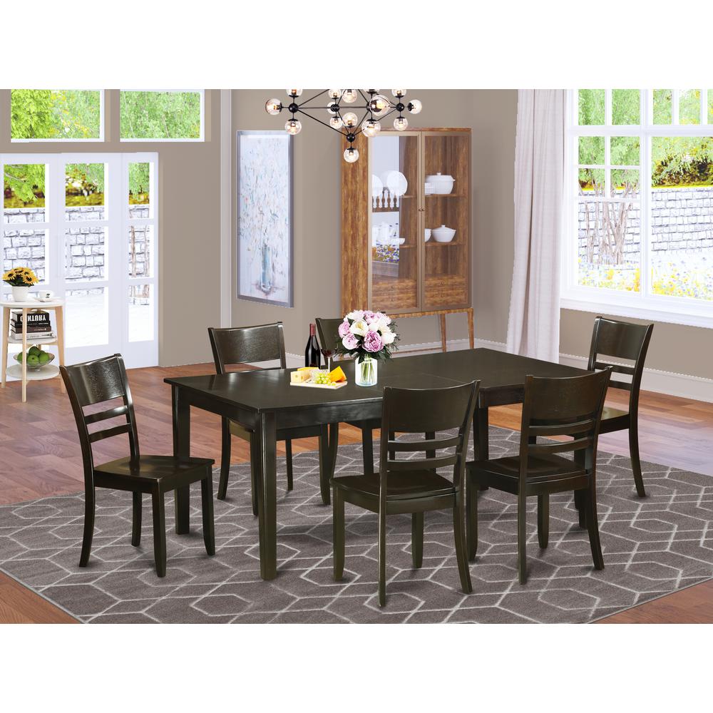 7 Pc Dining Set-Dining Room Set-Table And 6 Dinette Chairs. By East West Furniture | Dining Sets | Modishstore