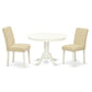 Dining Room Set Linen White HLAB3-LWH-02 By East West Furniture | Dining Sets | Modishstore - 2