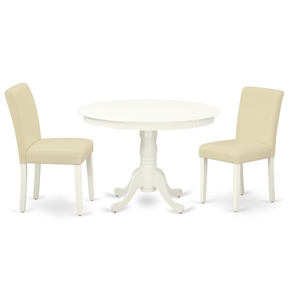 Dining Room Set Linen White HLAB3-LWH-64 By East West Furniture | Dining Sets | Modishstore - 2