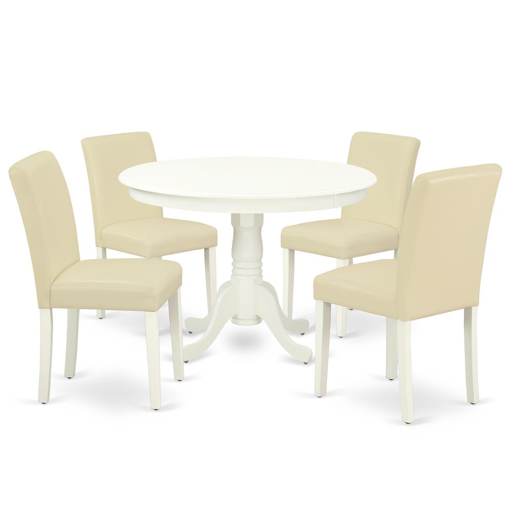 Dining Room Set Linen White HLAB5-LWH-64 By East West Furniture | Dining Sets | Modishstore - 2