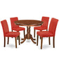 Dining Room Set Mahogany HLAB5-MAH-72 By East West Furniture | Dining Sets | Modishstore - 2