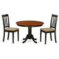 3 Pc Seat With A Kitchen Table And 2 Linen Dinette Chairs In Black By East West Furniture | Dining Sets | Modishstore