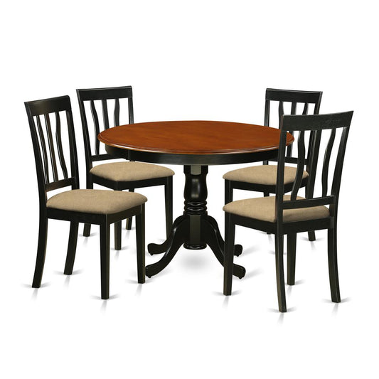 5 Pc Set With A Dining Table And 4 Dinette Chairs In Black By East West Furniture | Dining Sets | Modishstore