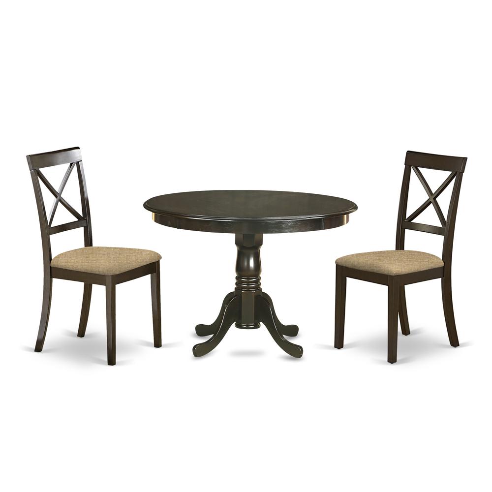 Hlbo3-Cap-C 3 Pc Kitchen Table Set-Table And 2 Kitchen Chairs By East West Furniture | Dining Sets | Modishstore