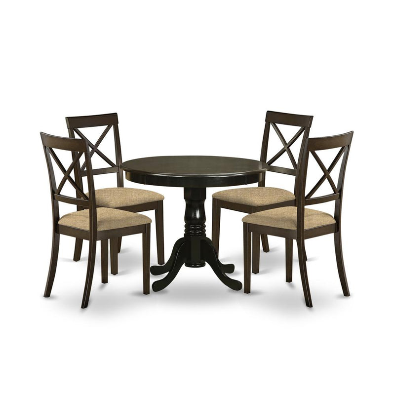 Hlbo5-Cap-C 5 Pc Small Kitchen Table And Chairs Set-Kitchen Table And 4 Chairs By East West Furniture | Dining Sets | Modishstore