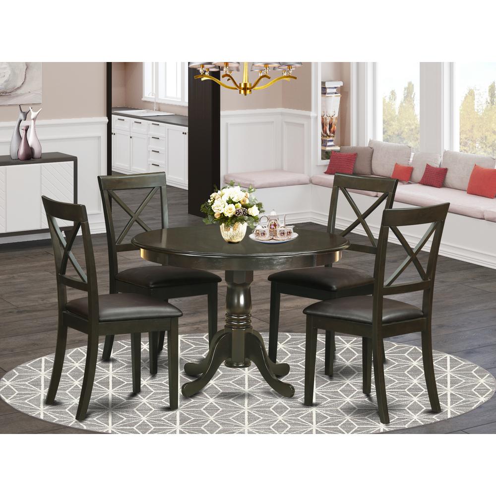 5 Pc Kitchen Nook Dining Set-Kitchen Table And 4 Dinette Chairs. By East West Furniture | Dining Sets | Modishstore