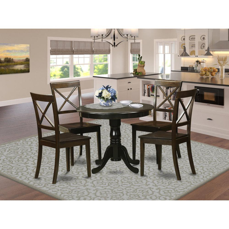 5 Pc Kitchen Nook Dining Set-Kitchen Table And 4 Chairs By East West Furniture | Dining Sets | Modishstore