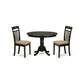 Hlca3-Cap-C 3 Pc Kitchen Nook Dining Set-Dining Table And 2 Dinette Chairs By East West Furniture | Dining Sets | Modishstore