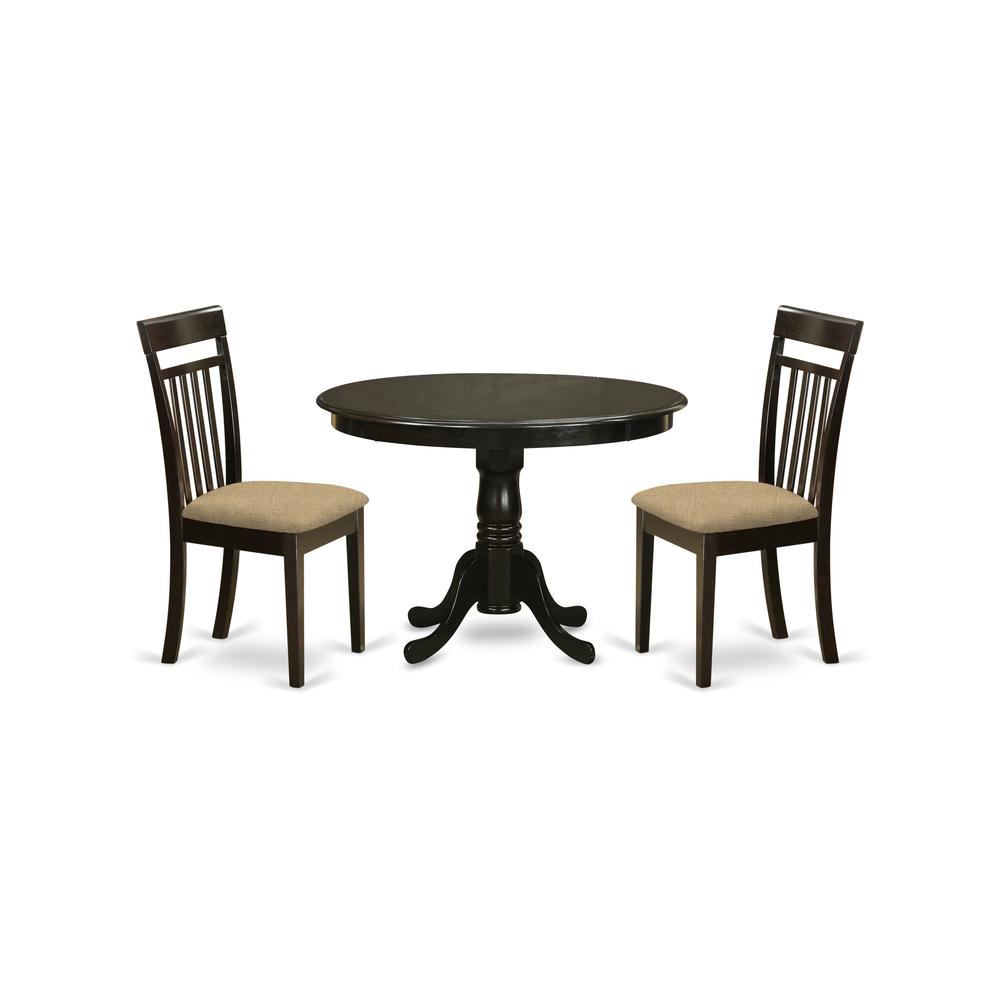 Hlca3-Cap-C 3 Pc Kitchen Nook Dining Set-Dining Table And 2 Dinette Chairs By East West Furniture | Dining Sets | Modishstore