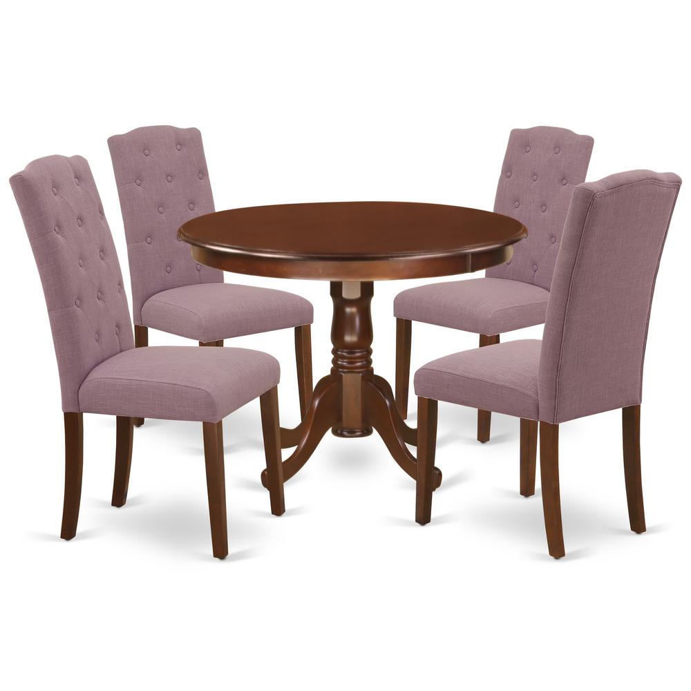 Dining Room Set Mahogany HLCE5-MAH-10 By East West Furniture | Dining Sets | Modishstore - 2