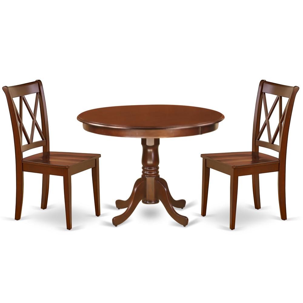 Dining Room Set Mahogany HLCL3-MAH-W By East West Furniture | Dining Sets | Modishstore - 2