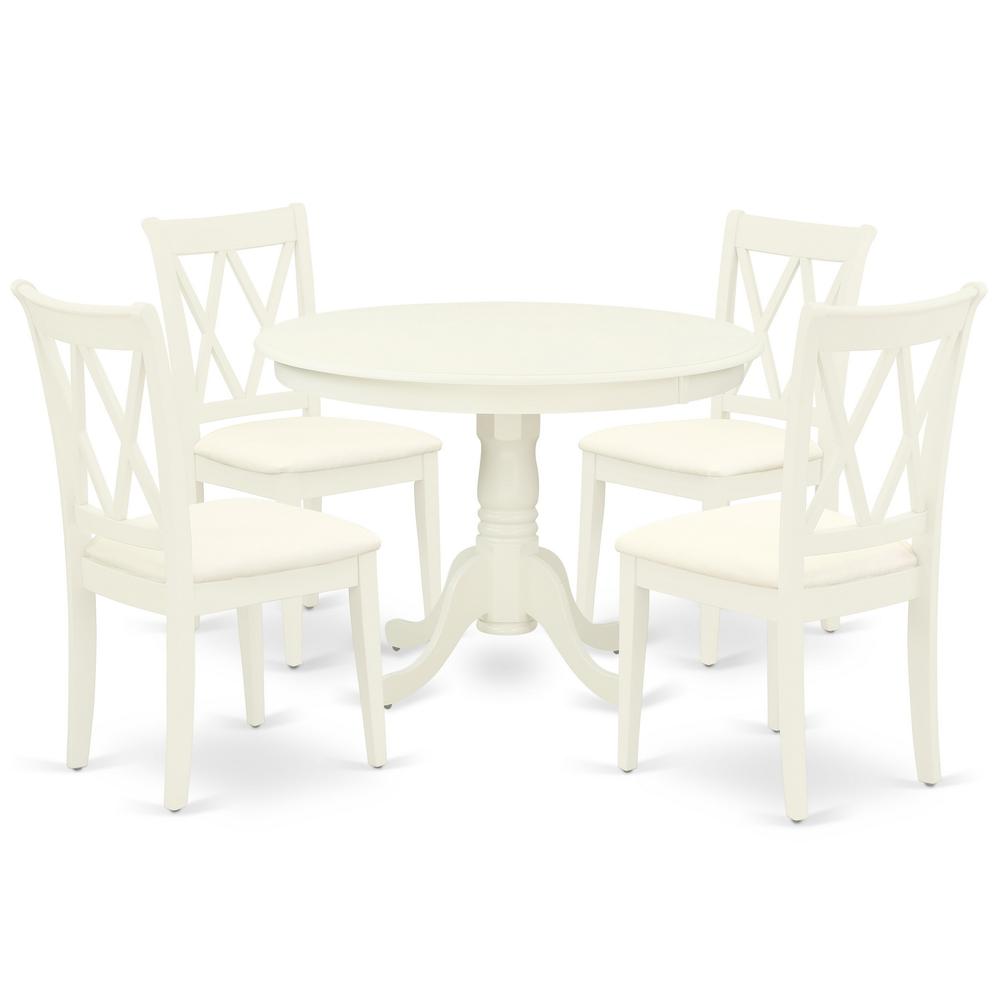 Dining Room Set Linen White HLCL5-LWH-C By East West Furniture | Dining Sets | Modishstore - 2